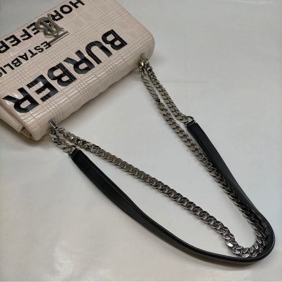 Burberry Lola Shoulder Bag Quilted Printed Coated Canvas Small - Picture 4 of 7